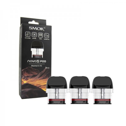 Kartridże Novo 5 Meshed 0.7ohm MTL (1 szt.) - Smoktech Kartridże Novo 5 Meshed 0.7ohm MTL (1 szt.) - Smoktech