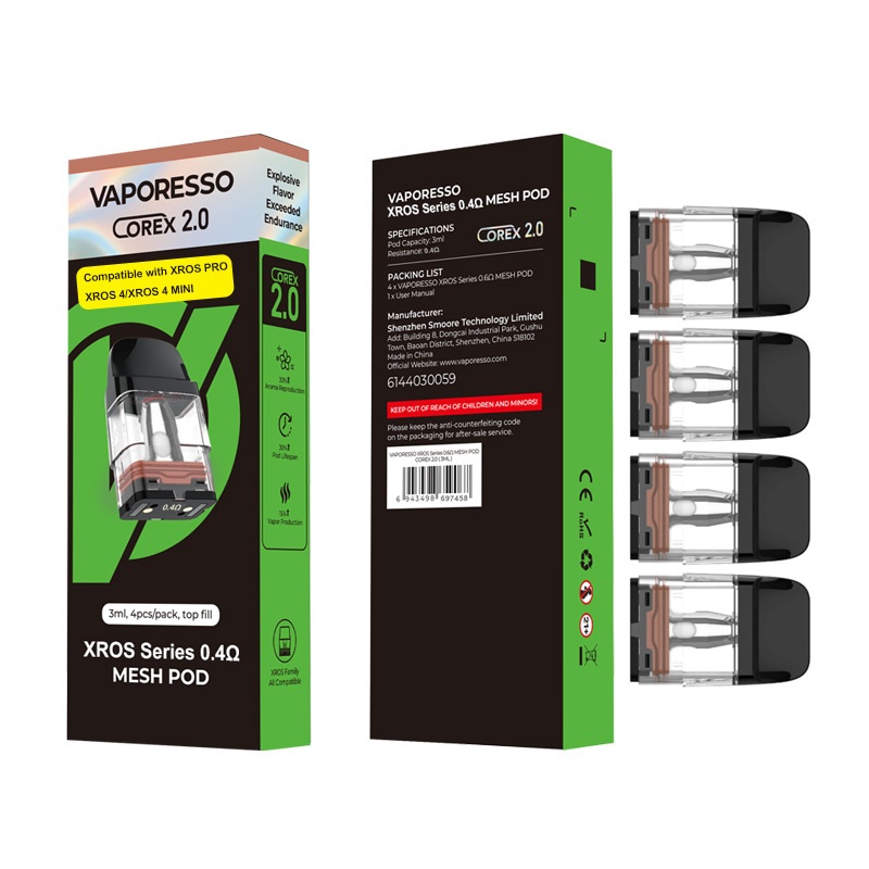 Kartridż / Wkład 3ml XROS 0.4Ω Corex 2.0 Mesh (1szt.)