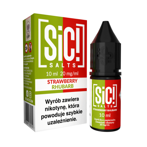 Liquid Sic Salts 10ml Strawberry Rhubarb 20mg Liquid Sic Salts 10ml Strawberry Rhubarb 20mg