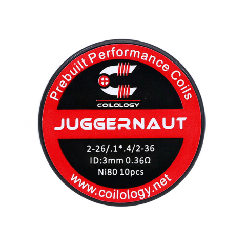 10szt. Coilology Juggernaut Prebuilt Coil (26ga+36ga)*2+38ga*26ga 10szt. Coilology Juggernaut Prebuilt Coil (26ga+36ga)*2+38ga*26ga