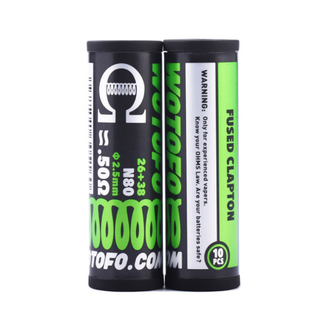 10szt. Wotofo 0.5ohm Fused Clapton Prebuilt Coils 26GA+38GA 10szt. Wotofo 0.5ohm Fused Clapton Prebuilt Coils 26GA+38GA