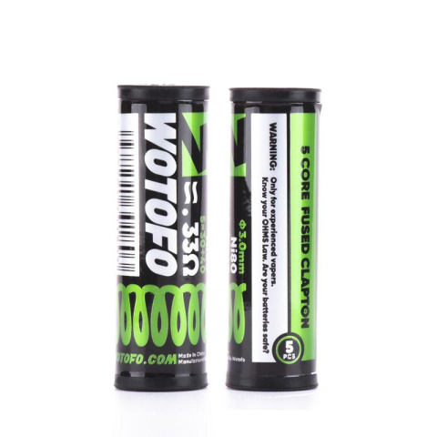 5szt. Wotofo 0.33ohm Quint Core Fused Clapton 5*30ga+40ga 5szt. Wotofo 0.33ohm Quint Core Fused Clapton 5*30ga+40ga