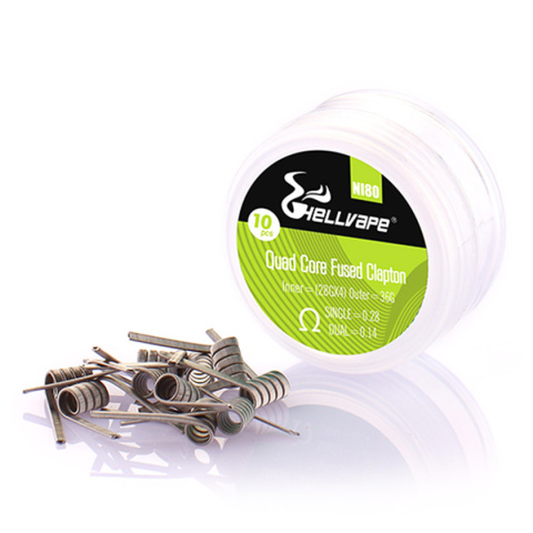 Hellvape Ni80 Quad Core Fused Clapton Prebuilt Wire 28Ga*4+36Ga (0.28ohm)(10szt.) Hellvape Ni80 Quad Core Fused Clapton Prebuilt Wire 28Ga*4+36Ga (0.28ohm)(10szt.)
