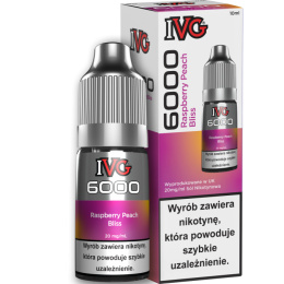 Liquid IVG 6000 Nicotine Salt 10ml - Raspberry Peach Bliss 20mg