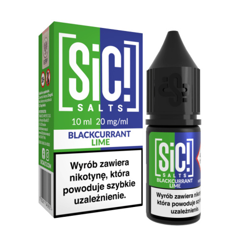 Liquid Sic Salts 10ml Blackcurrant Lime 20mg Liquid Sic Salts 10ml Blackcurrant Lime 20mg