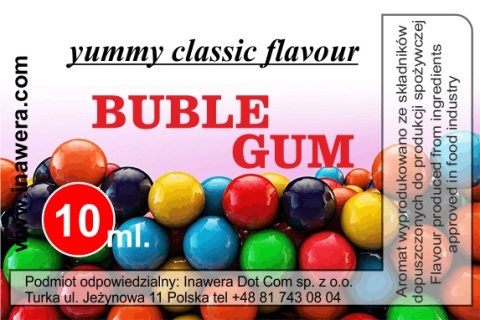 YUMMY CLASSIC BUBBLE GUM FLAVOUR – Inawera 10ml