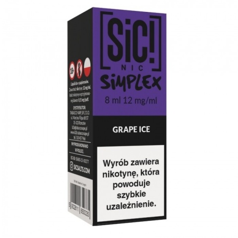 Liquid SIC! NIC 8ml Grape Ice 12mg