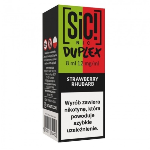 Liquid SIC! NIC 8ml Strawberry Rhubarb 12mg