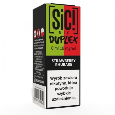 Liquid SIC! NIC 8ml Strawberry Rhubarb 18mg
