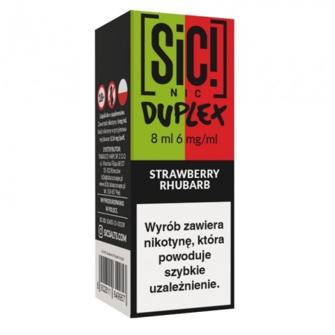 Liquid SIC! NIC 8ml Strawberry Rhubarb 6mg