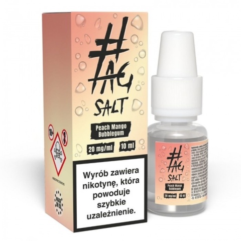 Liquid #TAG SALT Drinks 10ml Peach Mango Bubblegum 20mg
