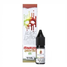 Longfill Dark Line Black - Strawberry Green Tea Ice 9ml
