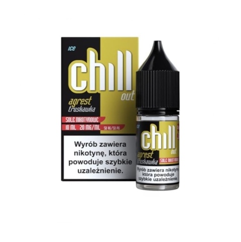 Liquid Chill Out Salt 20mg 10ml Agrest Truskawka Ice