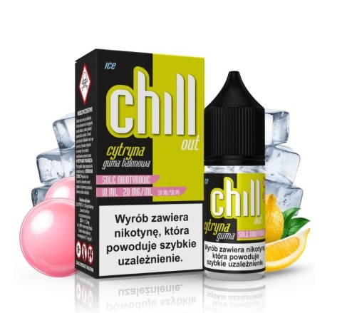 Liquid Chill Out Salt 20mg 10ml Cytryna Guma Balonowa Ice