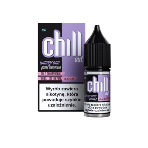 Liquid Chill Out Salt 20mg 10ml Winogrono Guma Balonowa