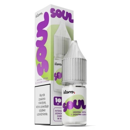 Liquid Klarro Soul Salt 10ml Jagoda Jeżyna Cukierki Ziołowe 20mg