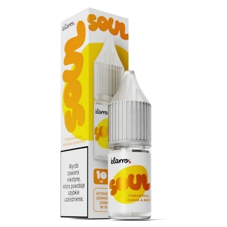 Liquid Klarro Soul Salt 10ml Pomarańcza Ananas Mango 20mg
