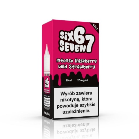 Liquid Six Seven 67 Salt 20mg 10ml Intense Raspberry Wild Strawberry
