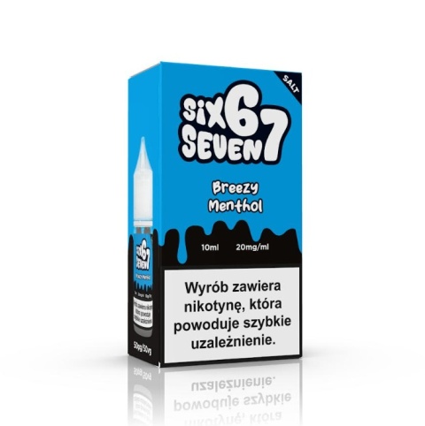 Liquid Six Seven 67 Salt 20mg 10ml Breezy Menthol
