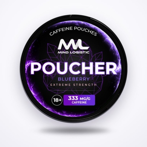 Poucher – Blueberry 333mg Woreczki Kofeinowe energetyczne