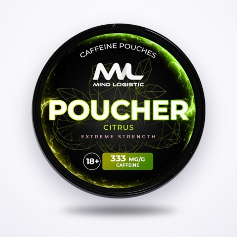 Poucher – Citrus 333mg Woreczki Kofeinowe energetyczne