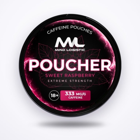 Poucher – Sweet Raspberry 333mg Woreczki Kofeinowe energetyczne