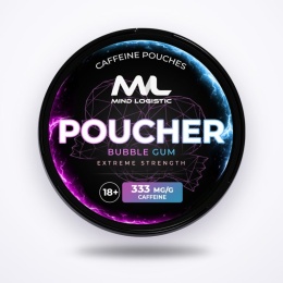 Poucher – Bubble Gum 333mg Woreczki Kofeinowe energetyczne